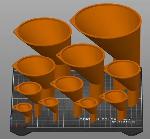 Off center Funnels. Various sizes 25mm to 200mm