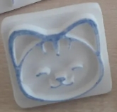 simple stamp with animal motive - kitten - to reward the little once