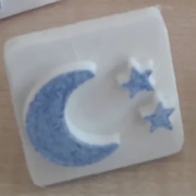simple stamp with animal motive - moon and stars - to reward the little once