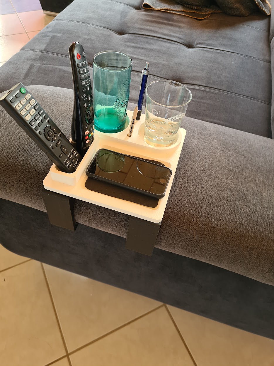 Couch table with remote holder