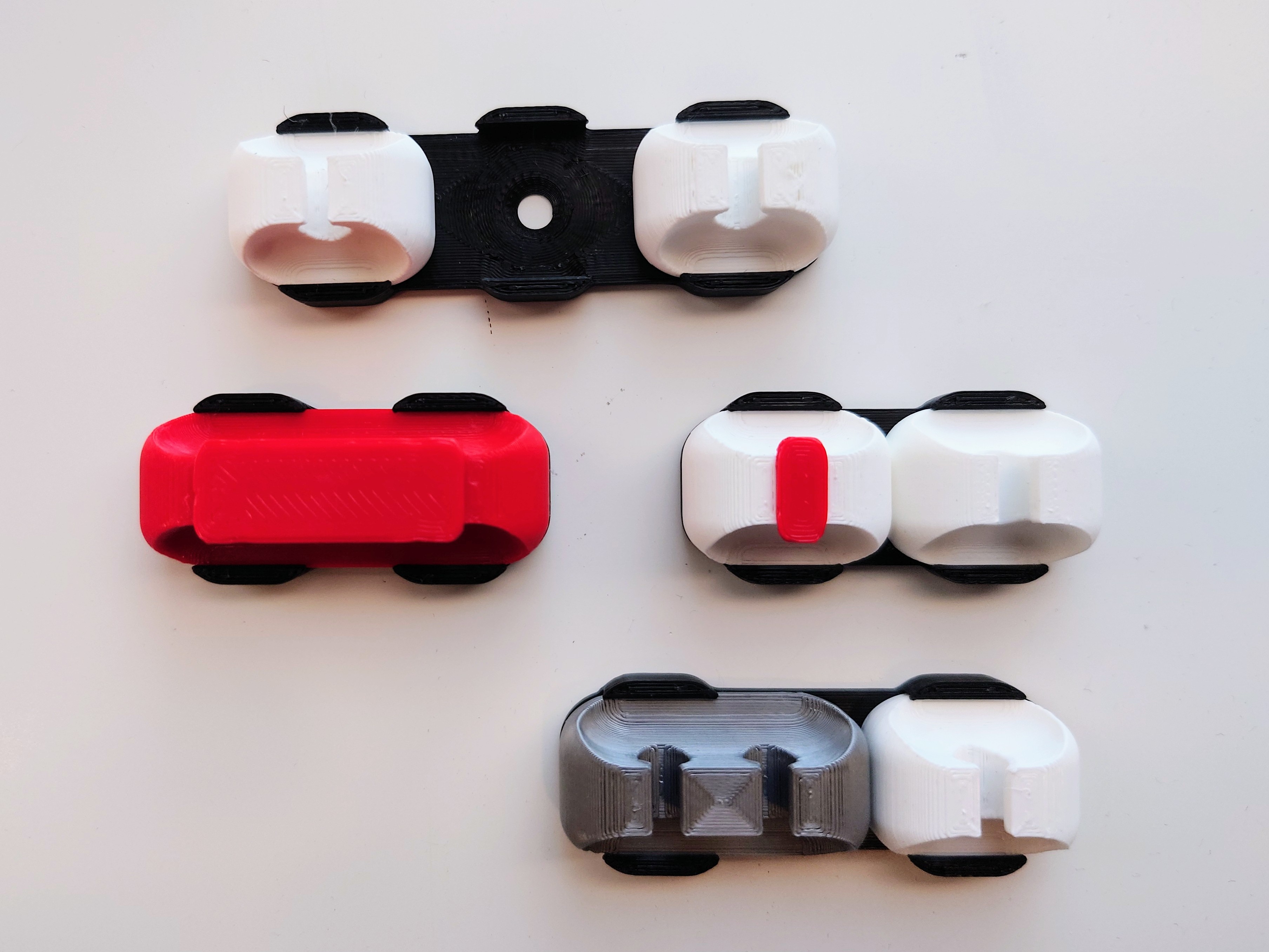 Cable Holders. Choose Your GAP! With clips for screw mounting.