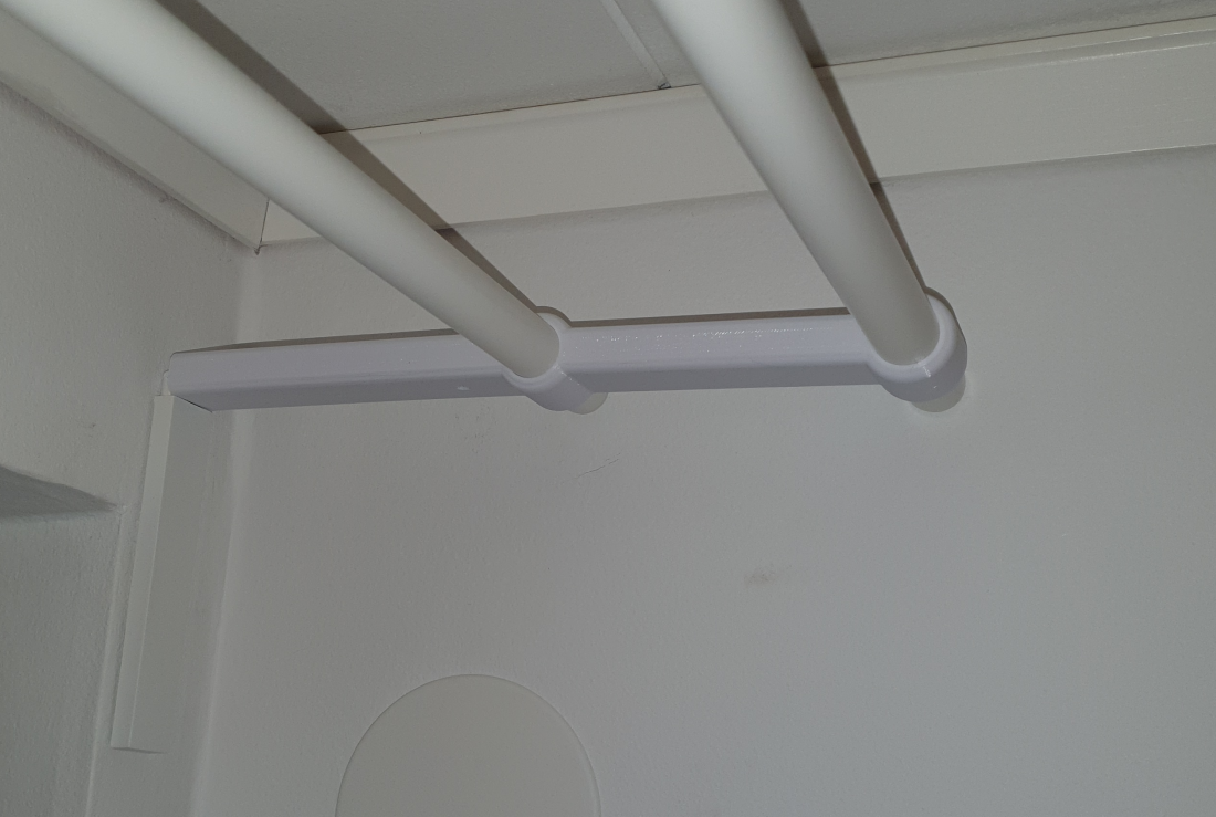 Curtain rod wall bracket extention