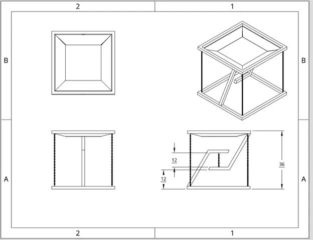 Grill Pit tensegrity table