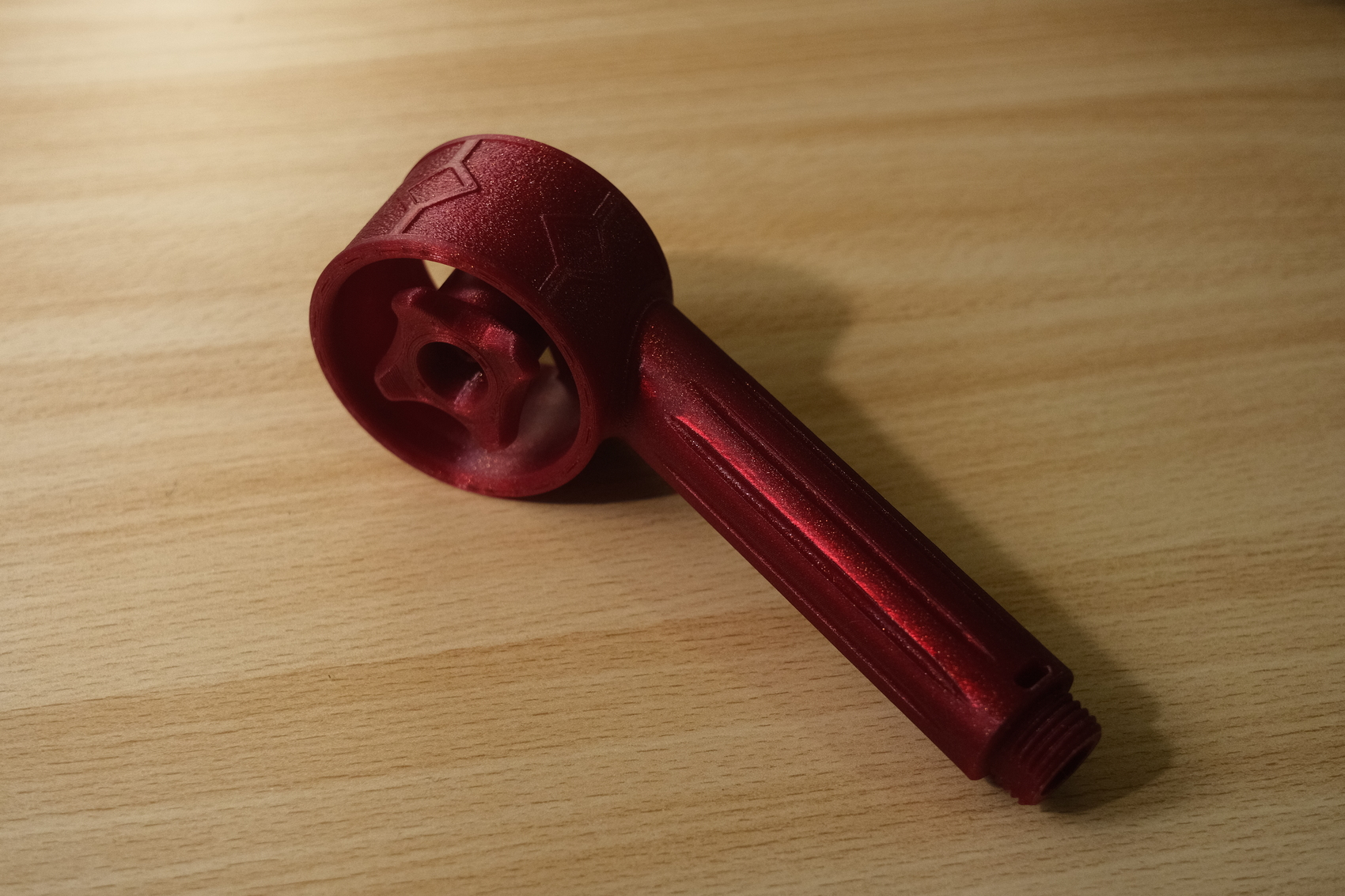 Massage shower head with exchangable nozzle.