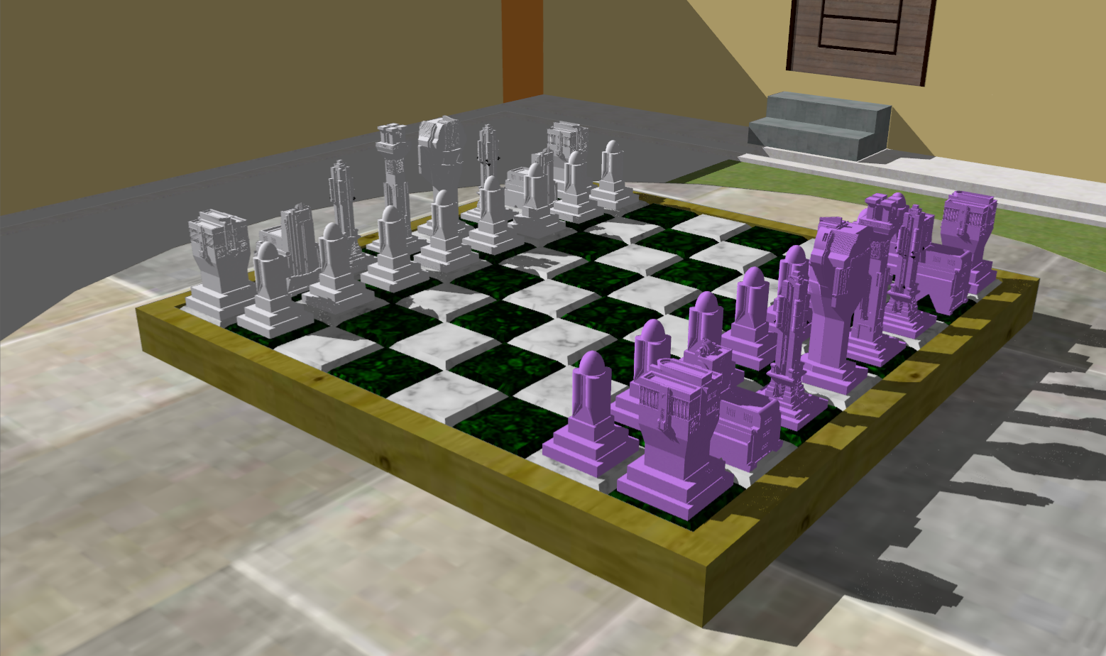 Jogo de Xadrez Goianese / Art Deco Chess Set
