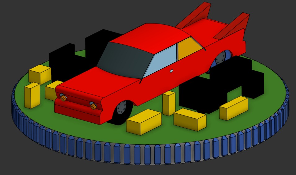 Board game station wagon car piece