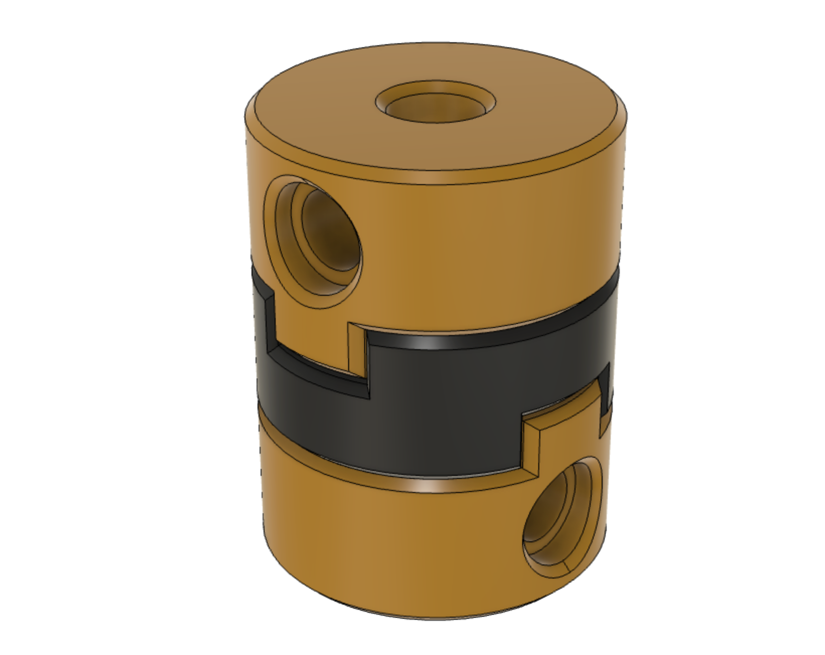 Anti-Wobble Oldham Type Shaft Couple for Qidi X-Max and Similar Printers.