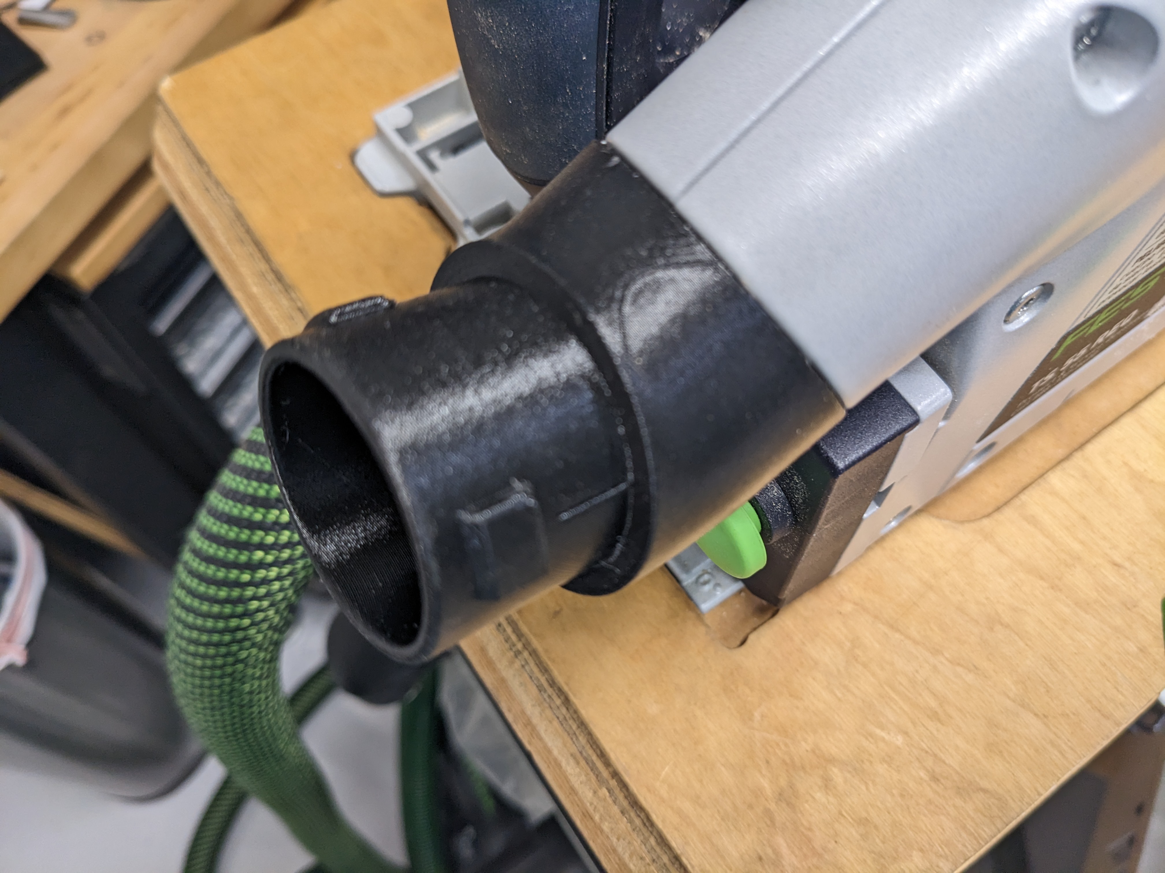 Festool TS55 non-swivel dust port to 36mm cleantec connector