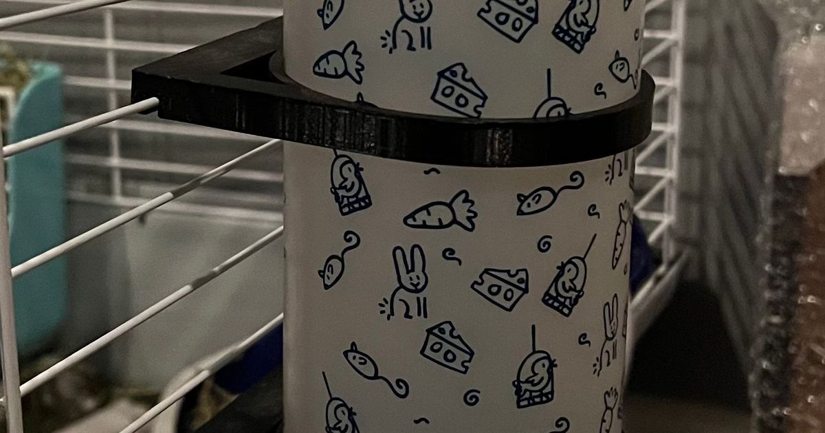 Small Animal Water Bottle Holder by sharpshooterkev Download free STL