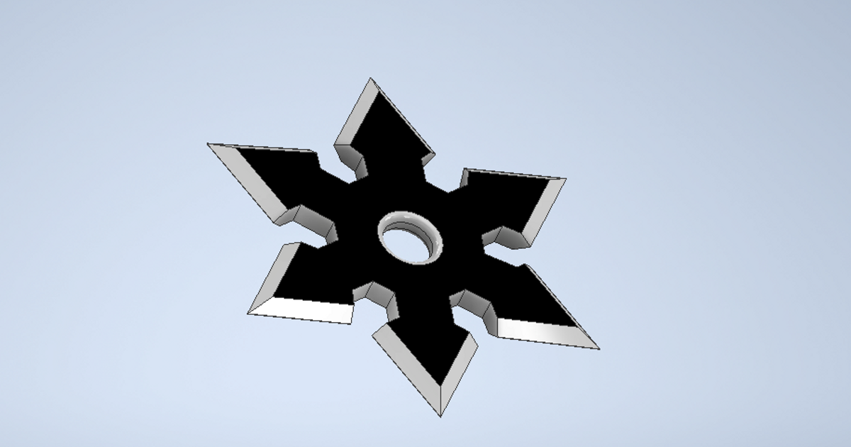 Throwing star 6 by z.B Max Mustermann Download free STL model
