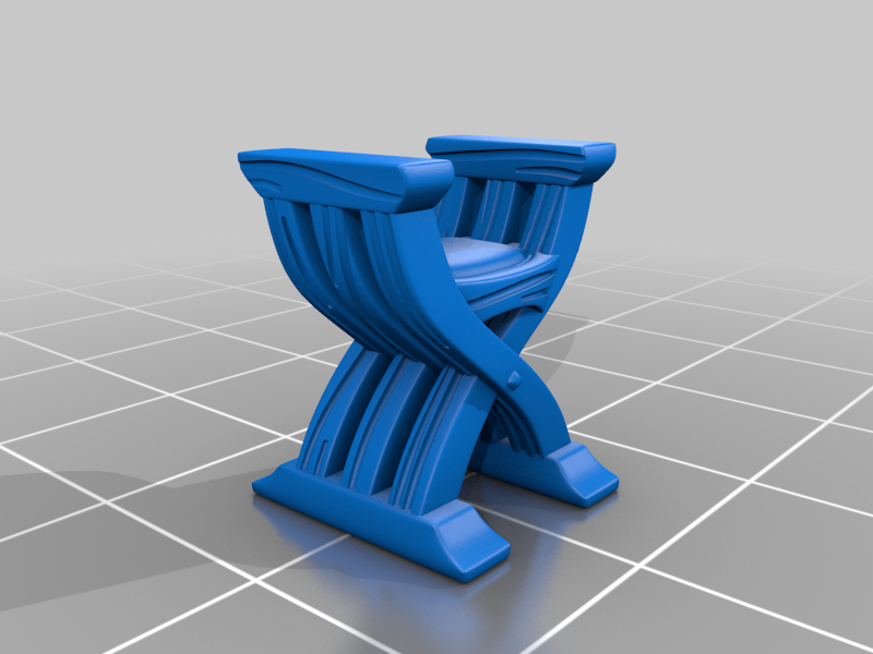 Medieval chair (Supportless, FDM friendly) — 2