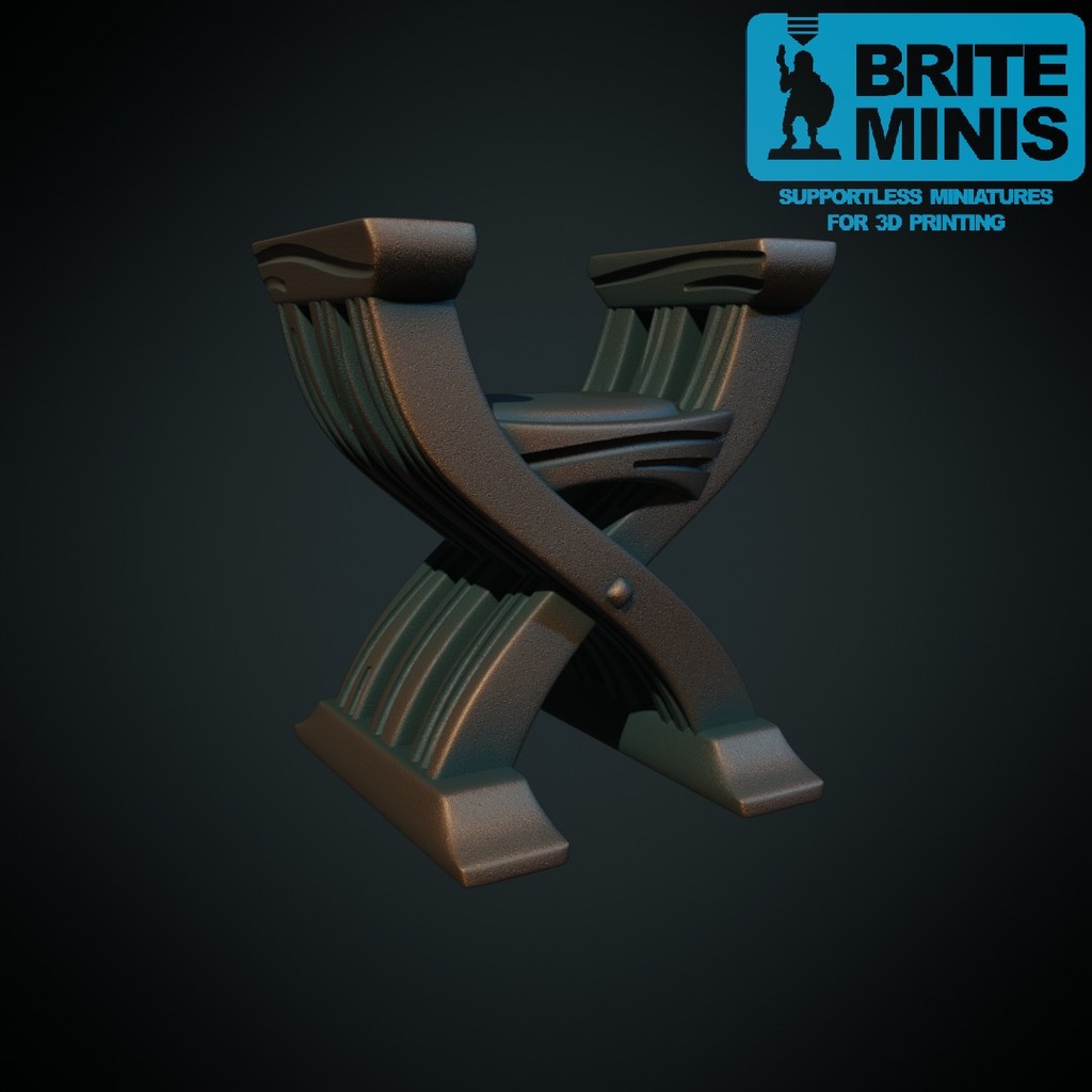 Medieval chair (Supportless, FDM friendly)