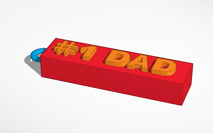 #1 Dad keychain