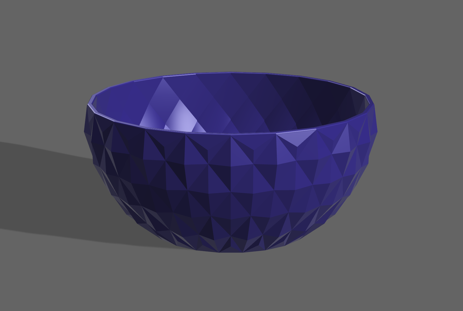 Diamond Pyramidal Faceted Bowl (Outie Edition)