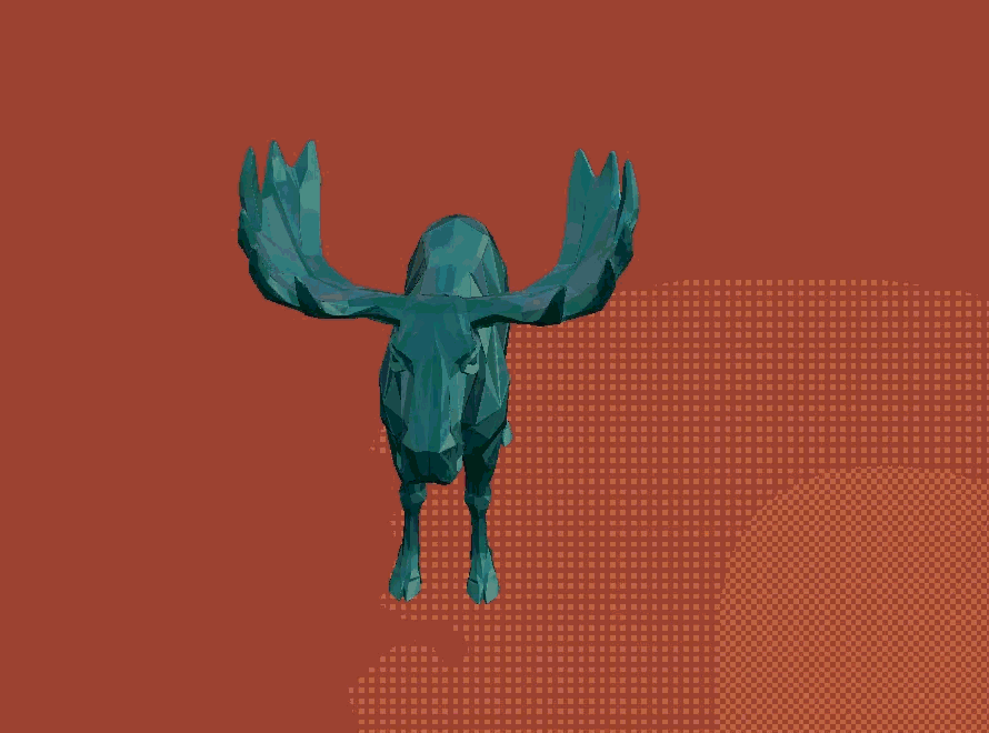 Geometric Holiday Moose