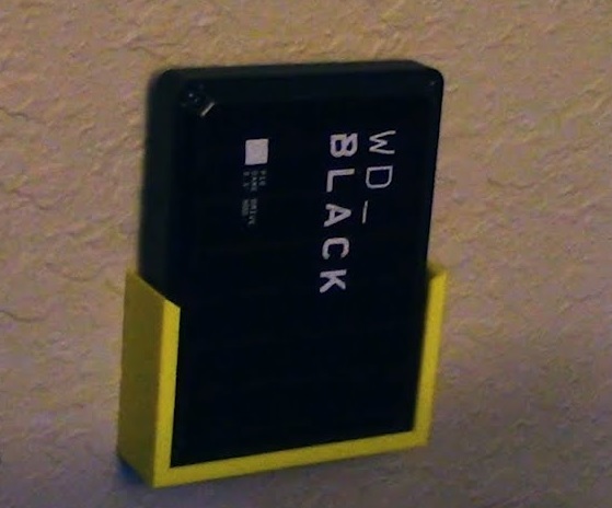 Wall Mount for WD BLACK (and others) External Hard Drive