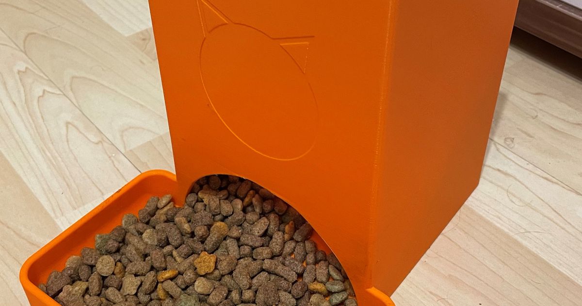 Cat Food Dispenser by x13a Download free STL model