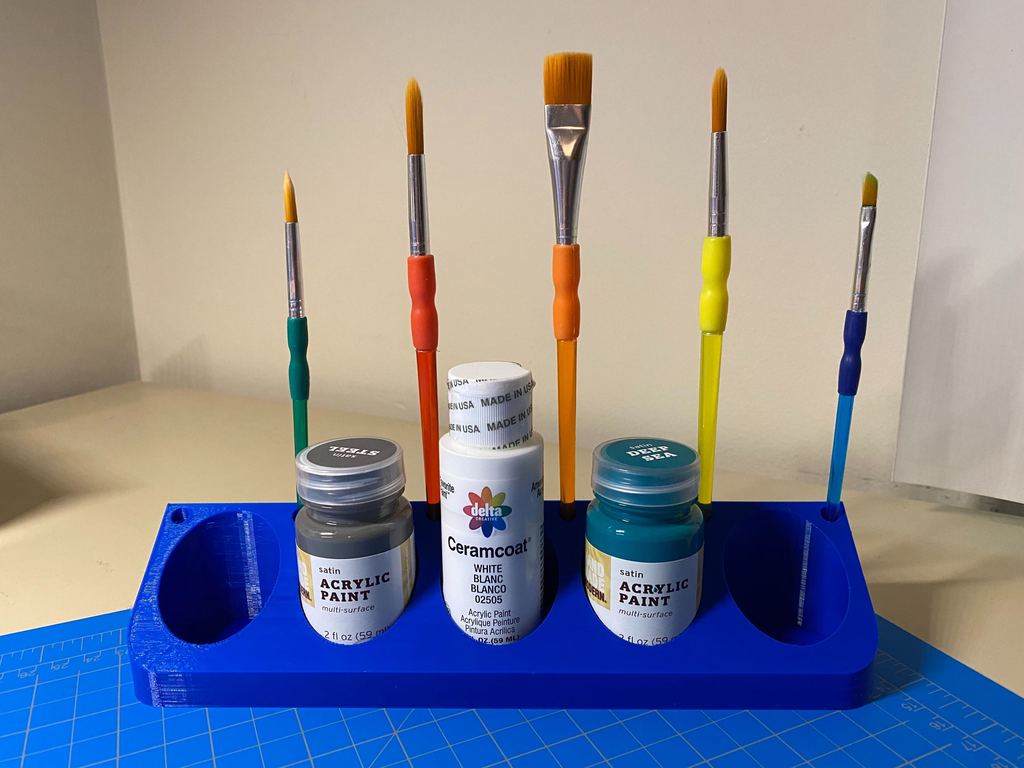 Paint Stand with Brush Holes