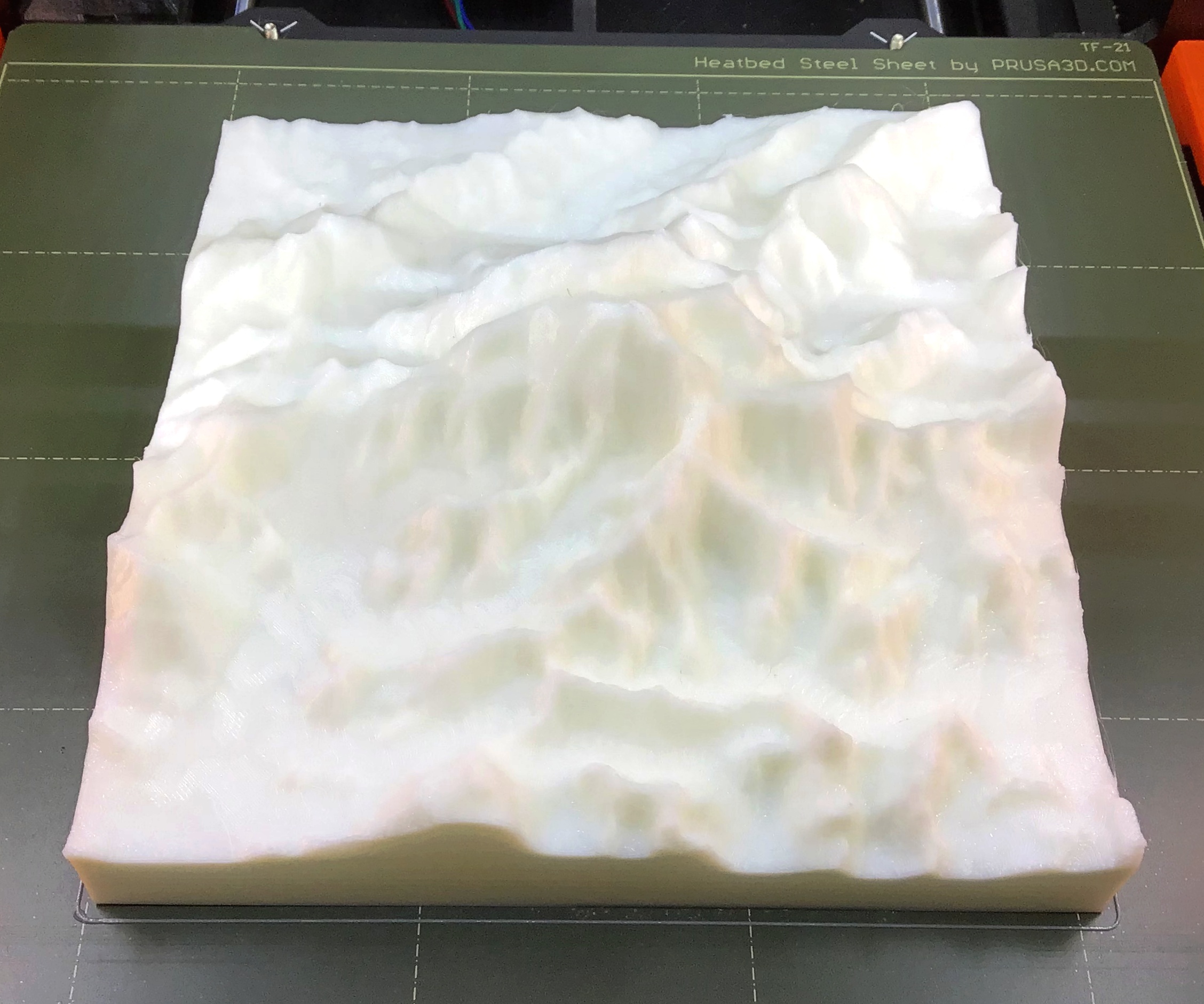 3D Topographic Map of Denali (Mount McKinley) Alaska, 20,310 feet / 6,155 meters high