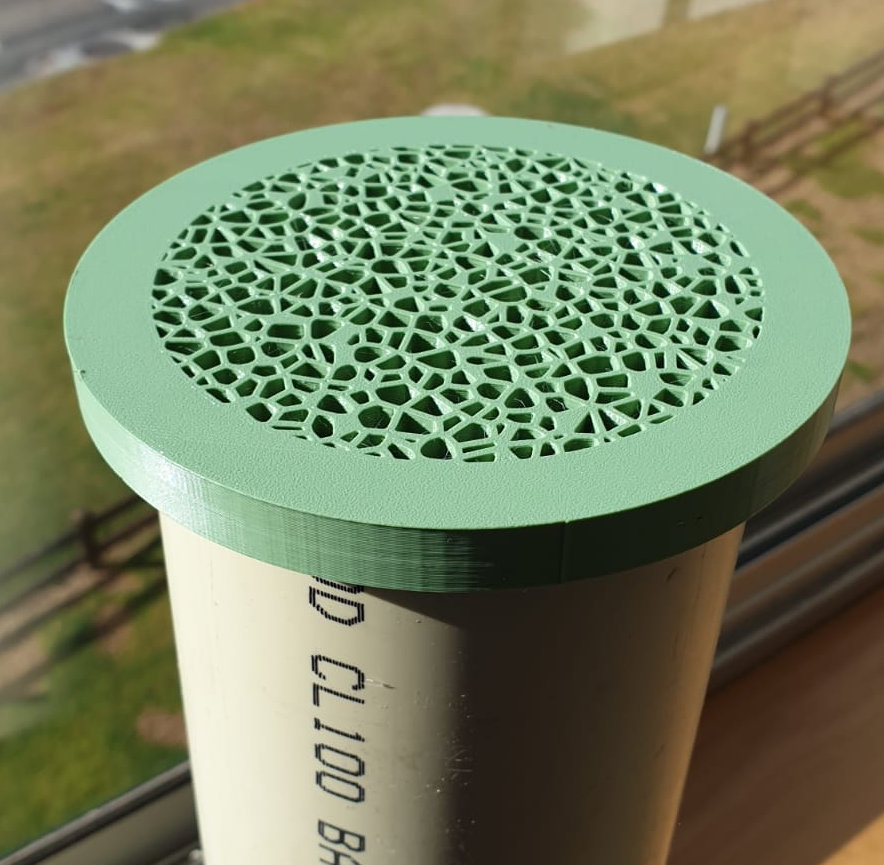 Voronoi venting cover for 110 mm PVC pipe