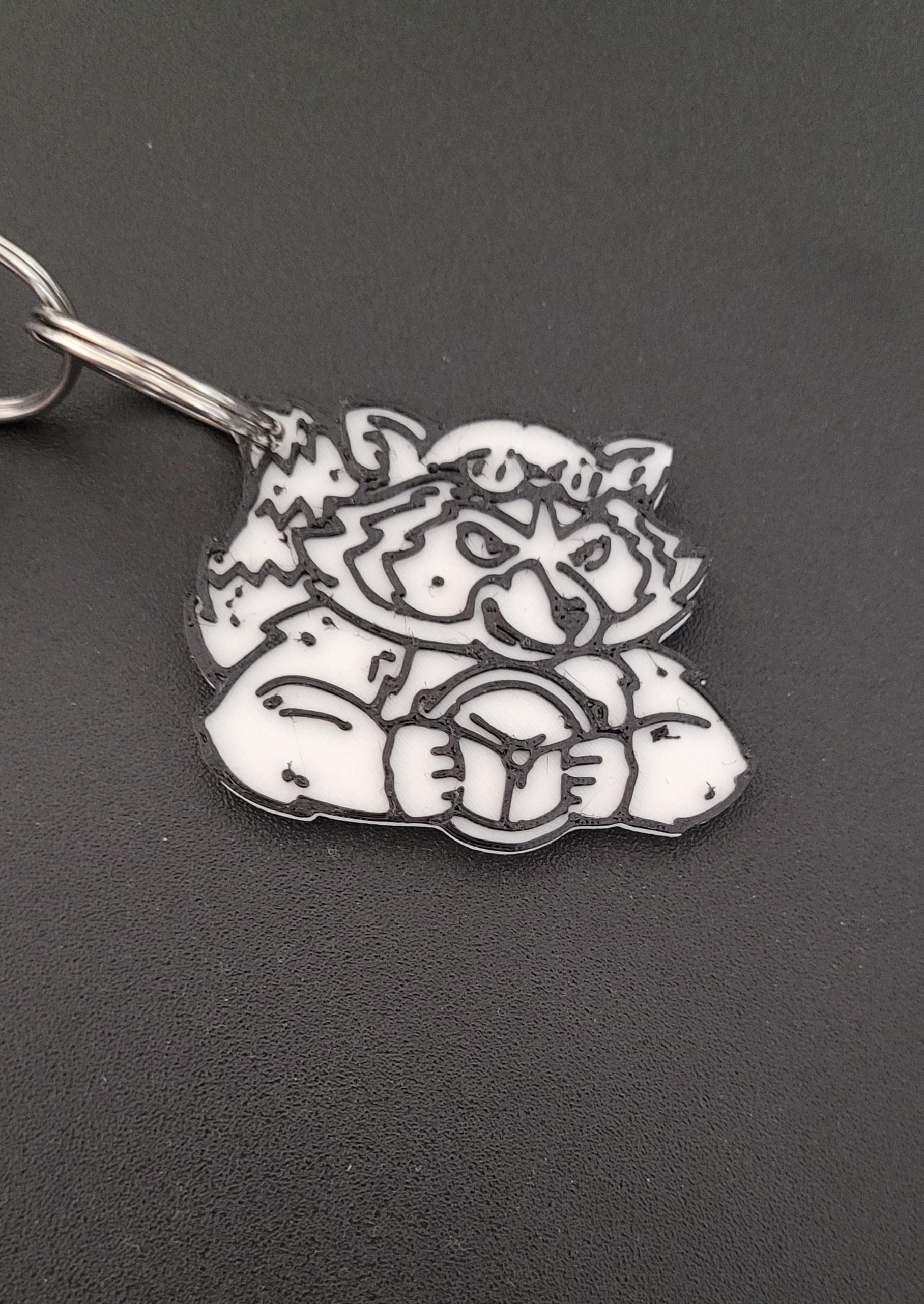 Raccoon keyring
