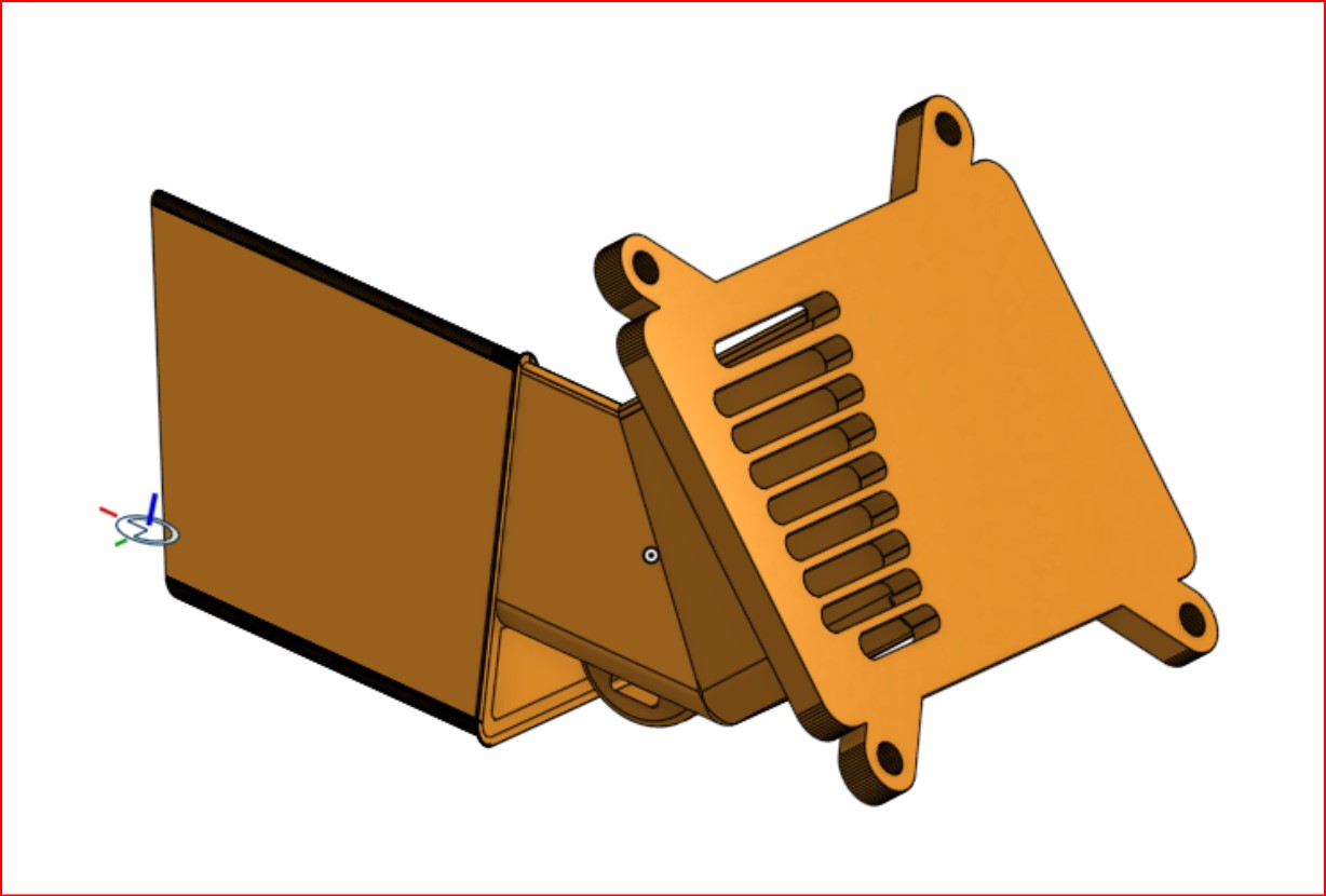 Raspberry Holder - Raspi holder for Prusa MINI base mod left leg