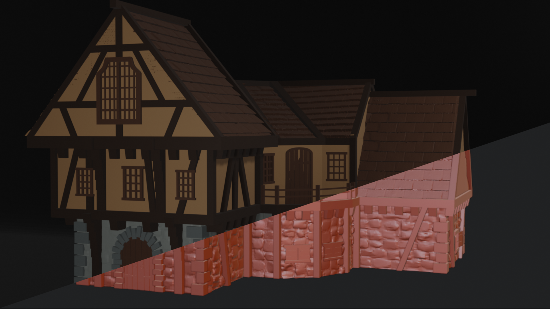 medieval house 3 story