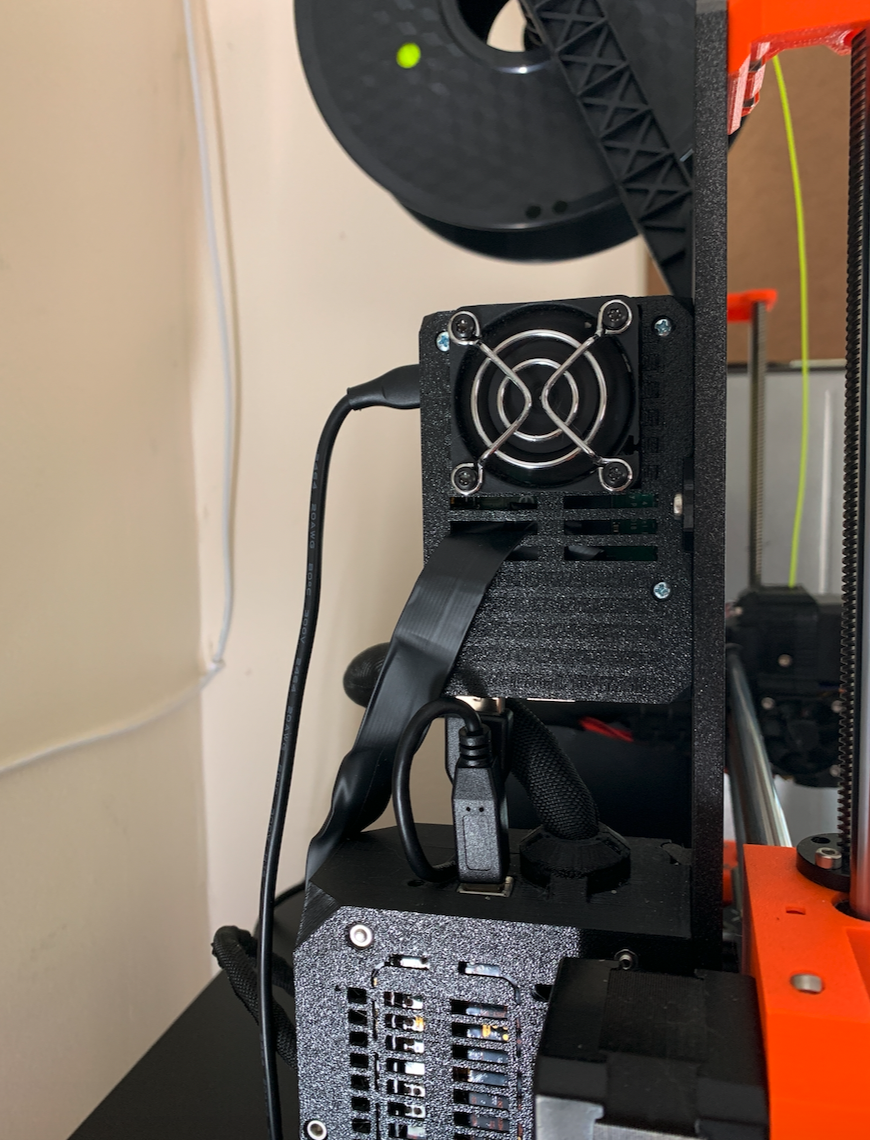 PRUSA like - Raspberry PI 4 case with a 40x40 fan and bracket for MK3/S