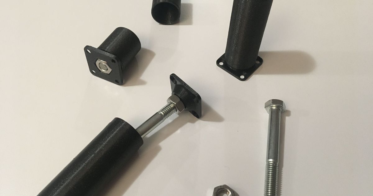 Height adjustable small table legs by Ivan Urbánek Download free STL model