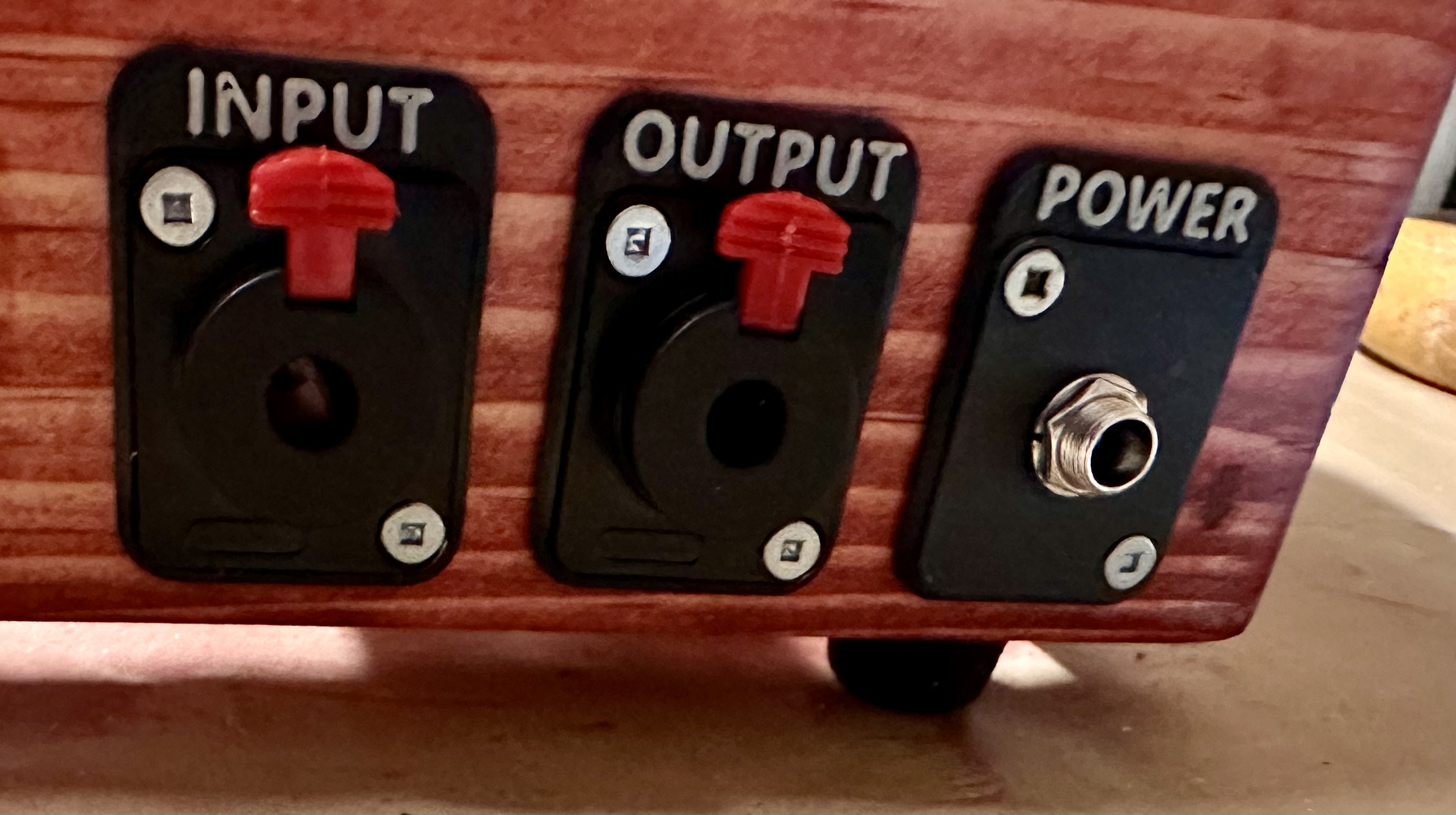 Neutrik plate with hole for power or audio TRS connector