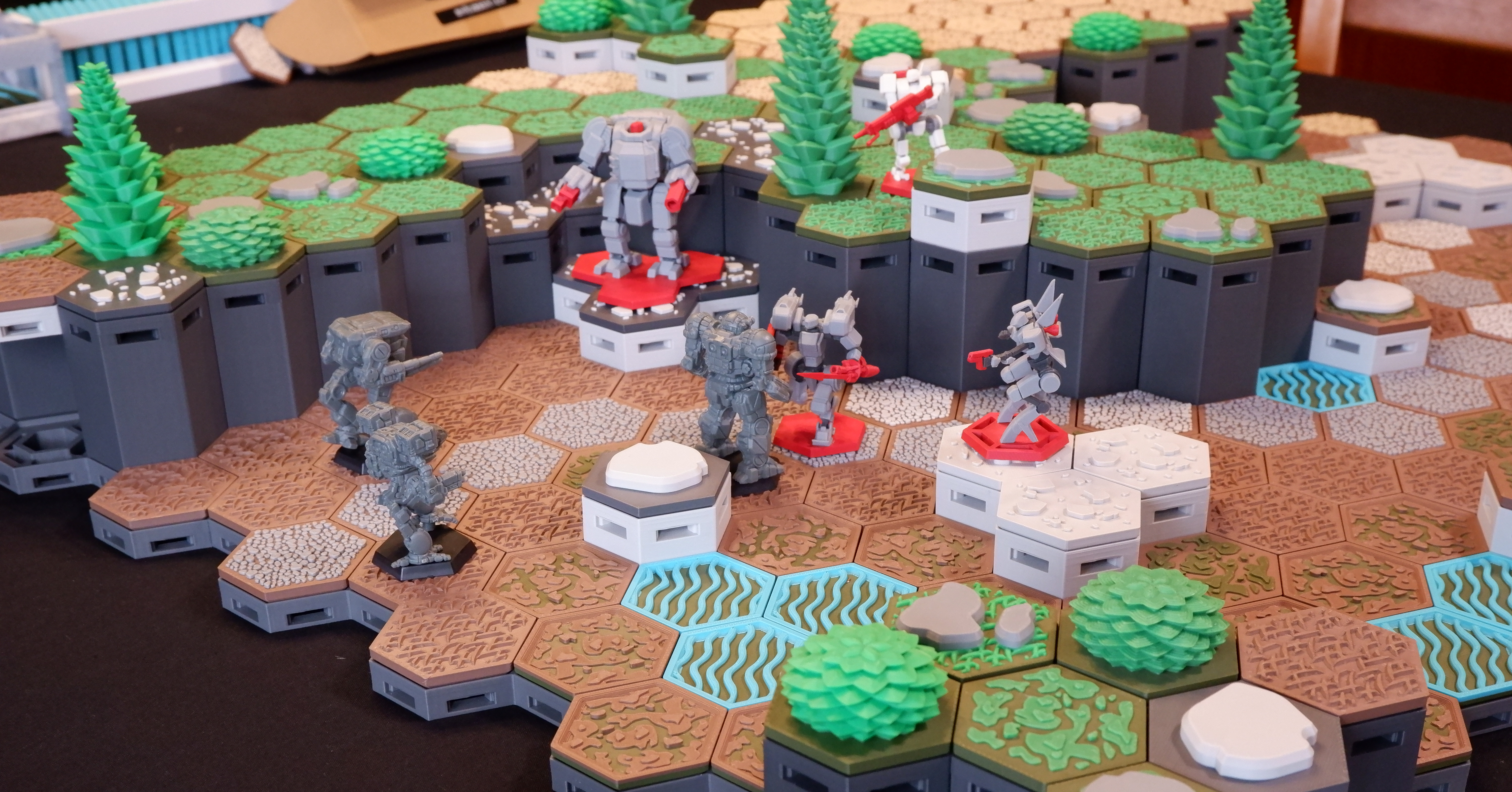 Miniatura 2 do modelo 3D FDMecha Hex Terrain - Basic Core Set