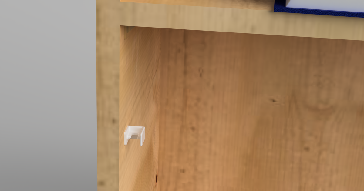 Shelf peg hole cable guide by Joe Download free STL model