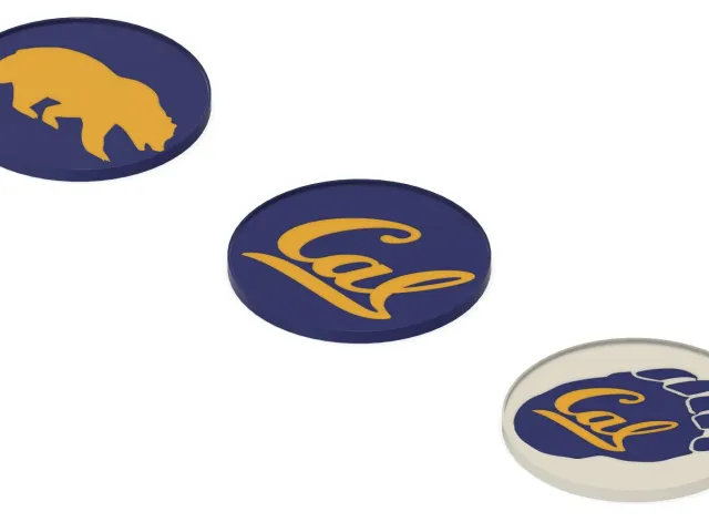 UC Berkeley Cal Bears Coasters (multicolor, multipart)