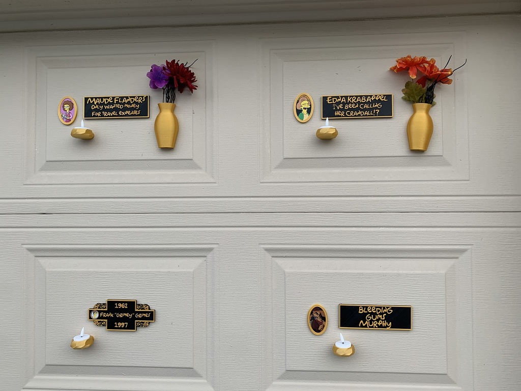 Mausoleum Niche Plaque, Vase, and Photo Frame