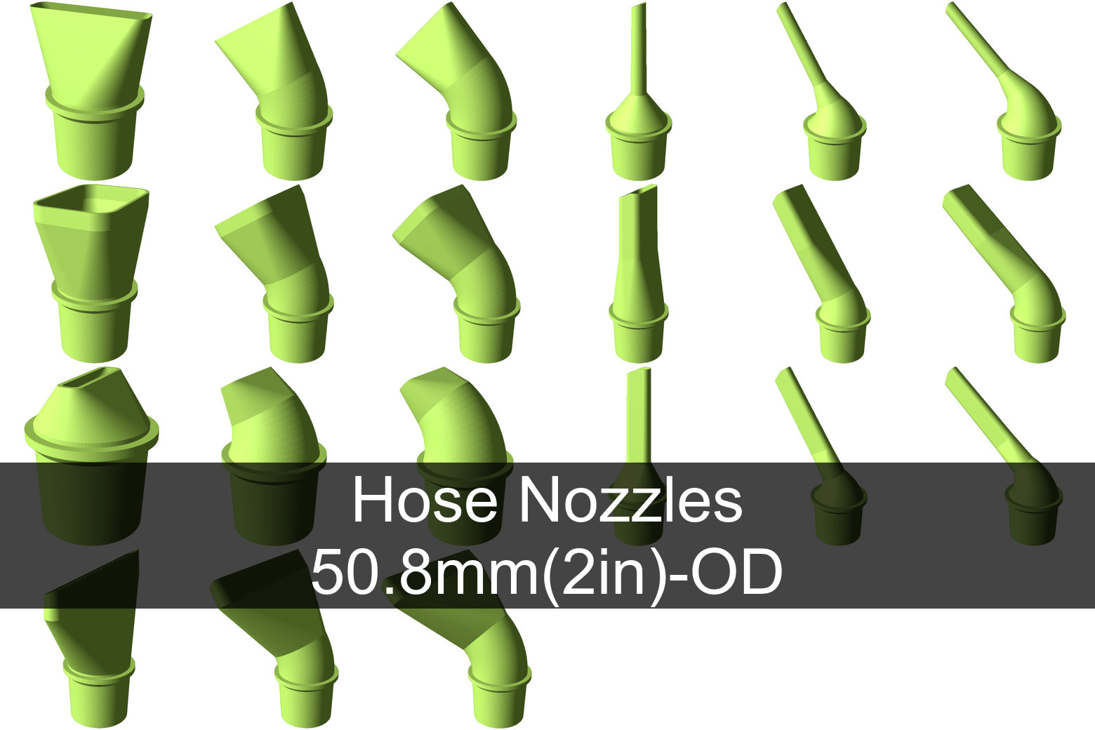 Vacuum nozzles for all common hose sizes by Max Download free STL