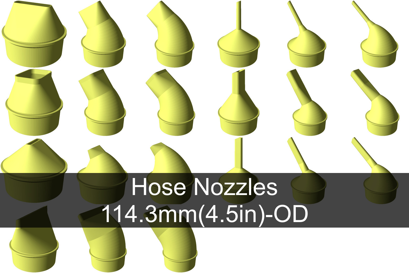 Vacuum nozzles for all common hose sizes by Max Download free STL