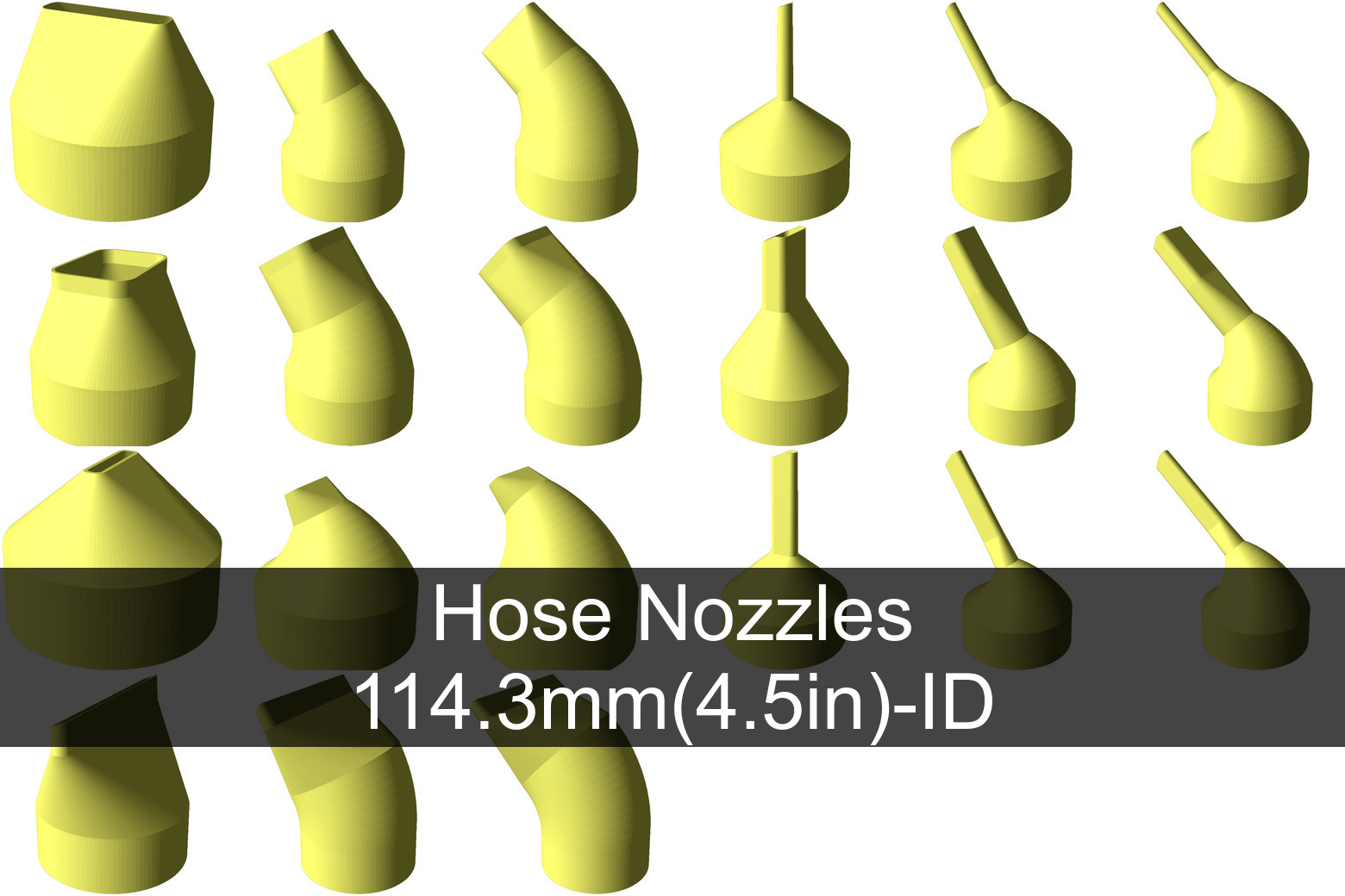 Vacuum nozzles for all common hose sizes by Max Download free STL