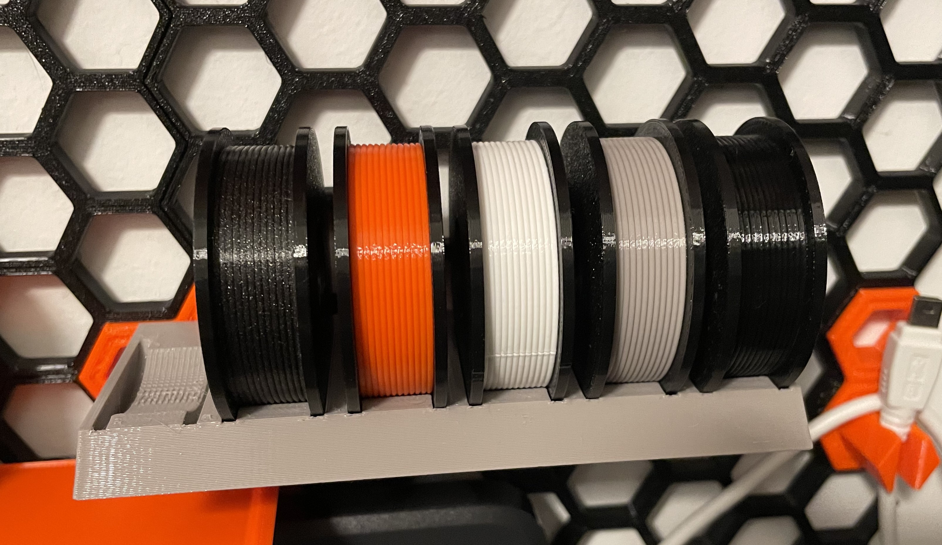 Filament Sample Spool Holder for Honeycomb Wall