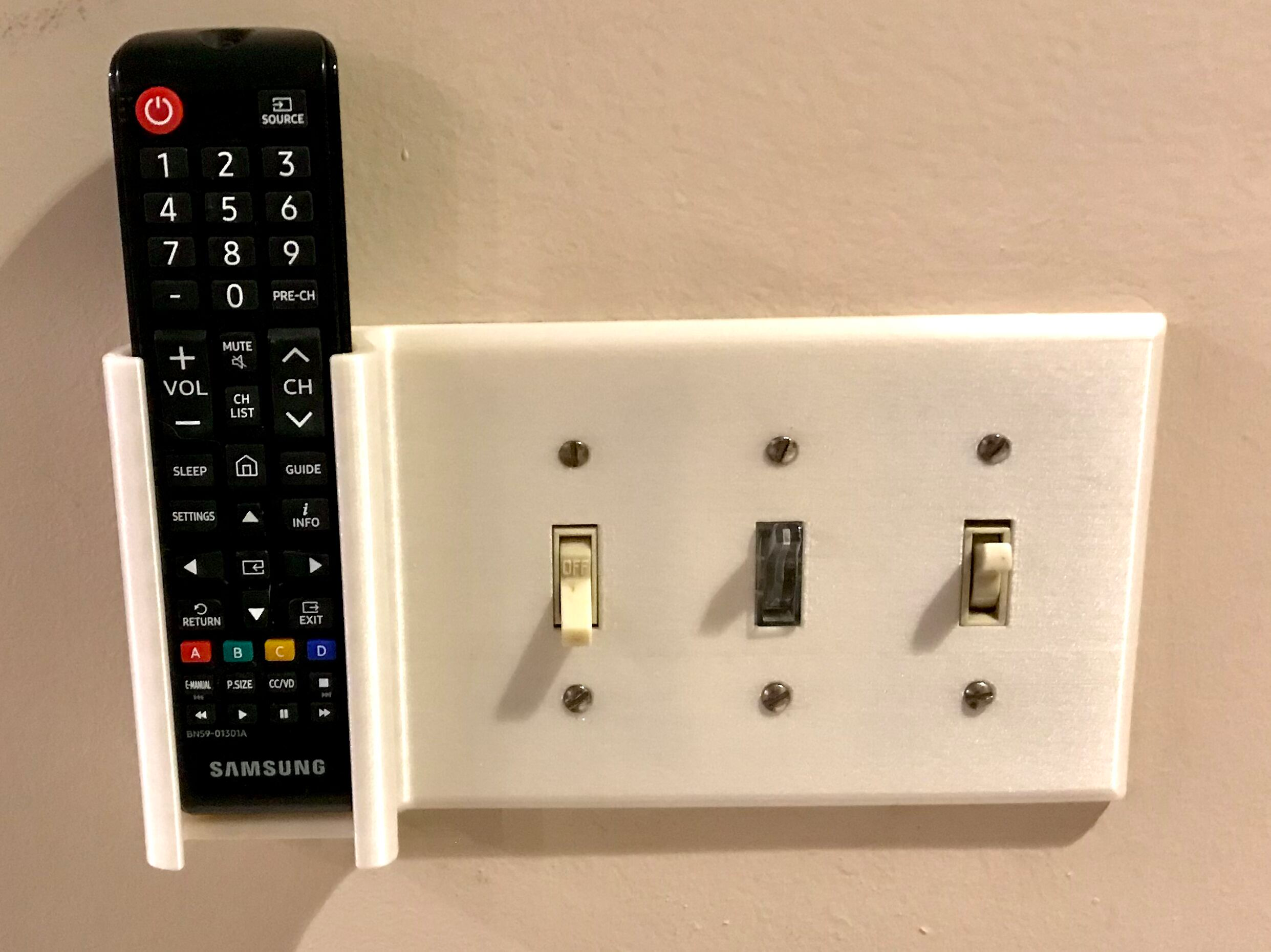 TV Remote Holder Wall Plate