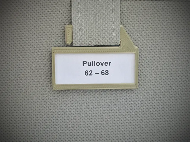 Labelholder für Stoffbox