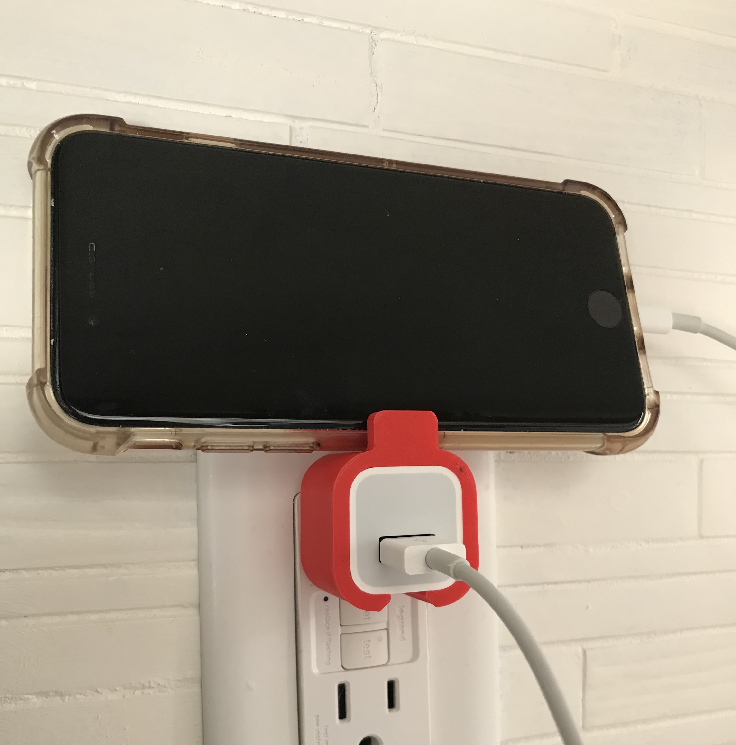 wall charger phone holder