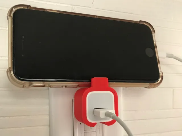 wall charger phone holder