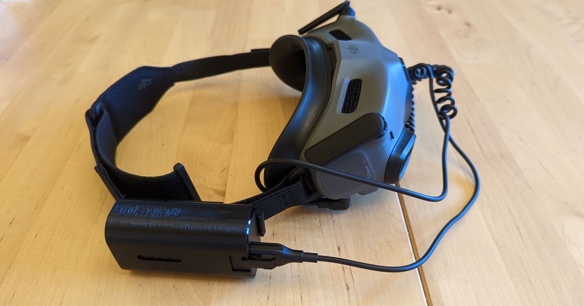 DJI Goggles 2 Battery holder by romses Download free STL model