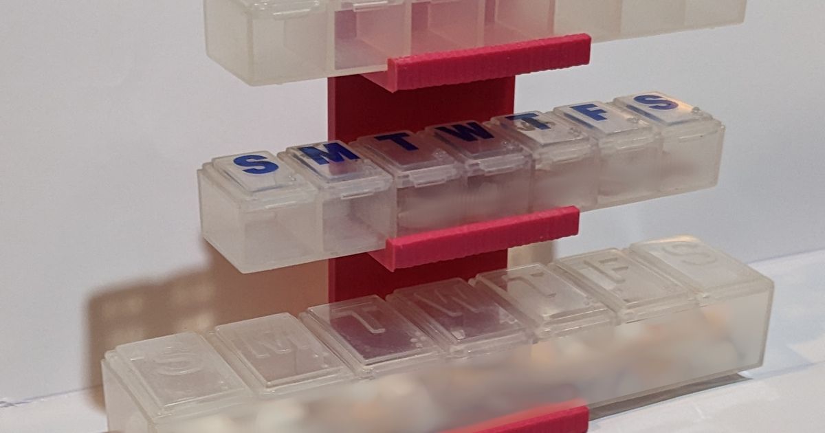 Pill Case Holder by gwadej Download free STL model