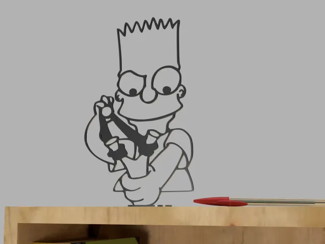 Bart with a slingshot