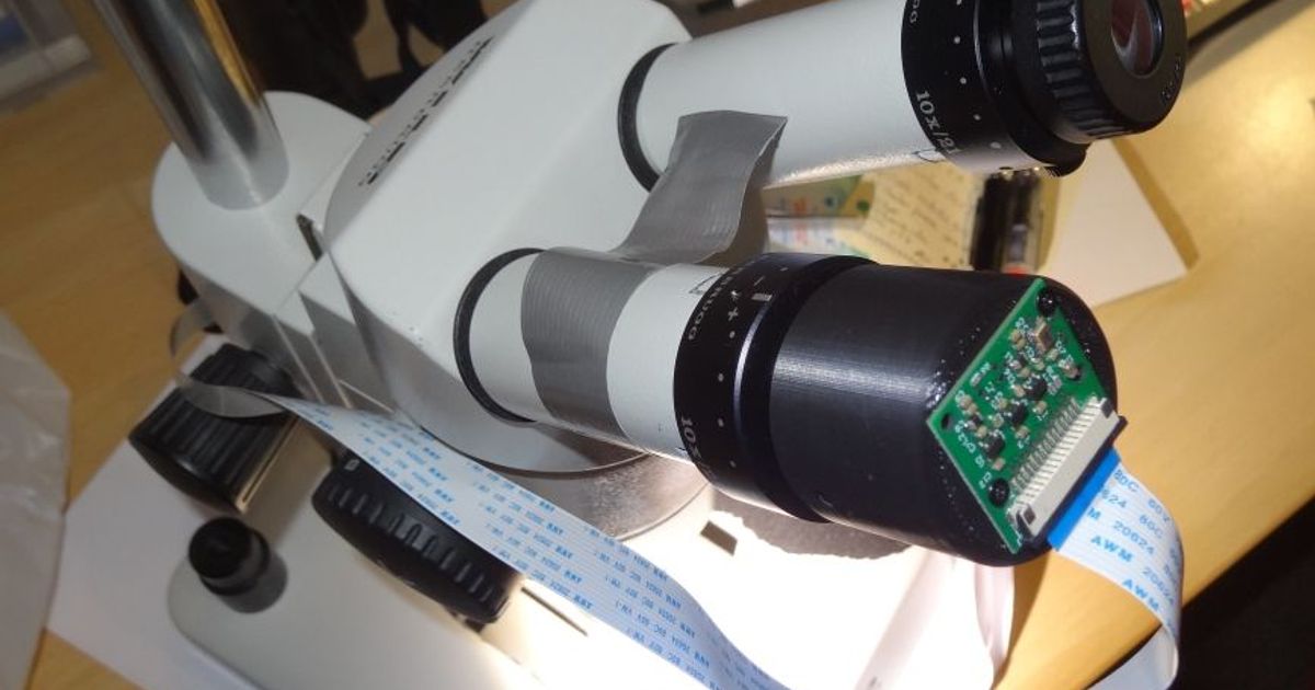 Raspberry pi camera adapter for stereo microscope eyepieces by Patrich ...