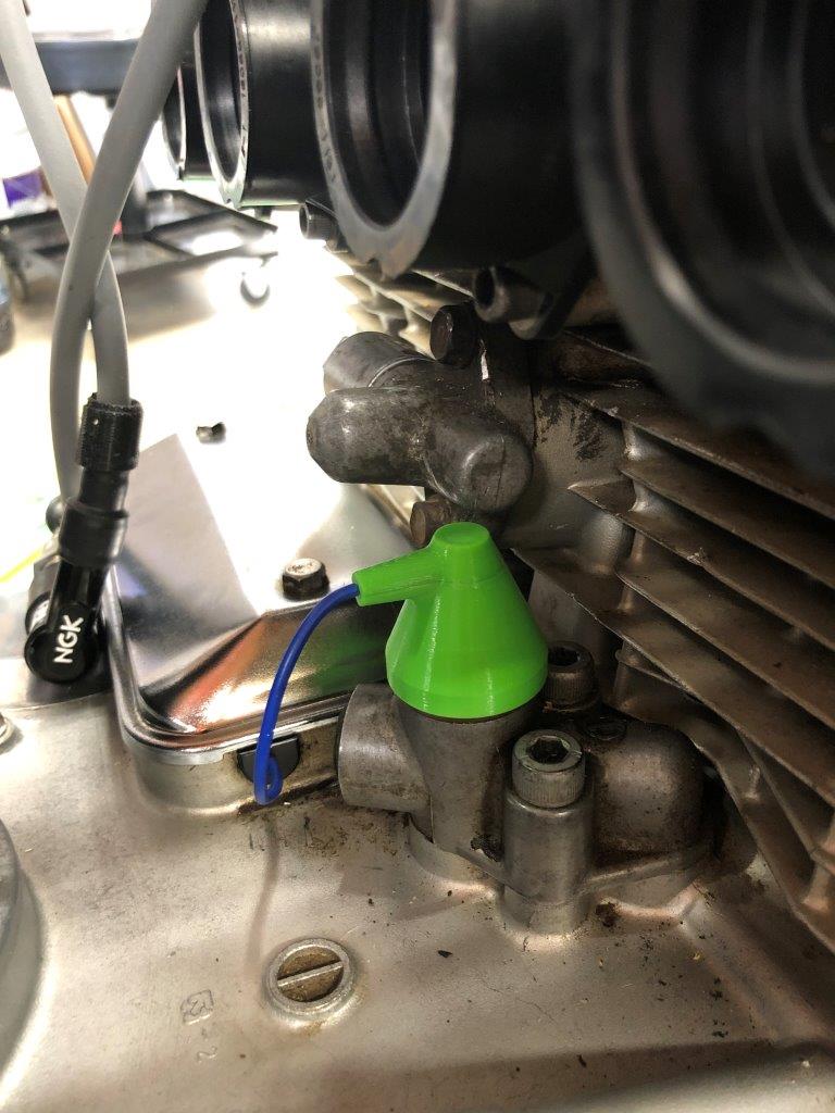 Kawasaki Oil Pressure Sensor Cover by KLRTom Download free STL model