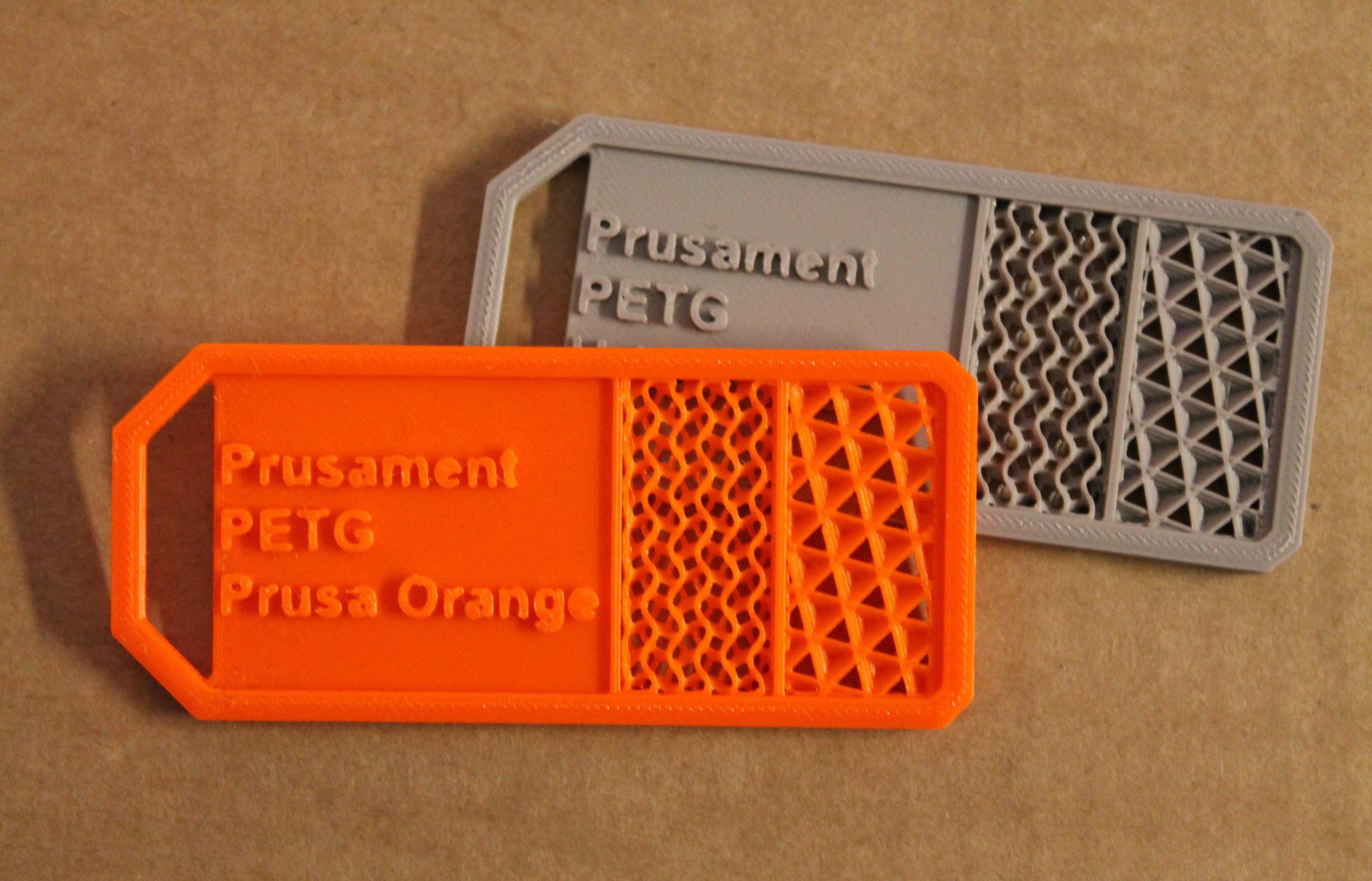 Filament Swatch With Text and Infill