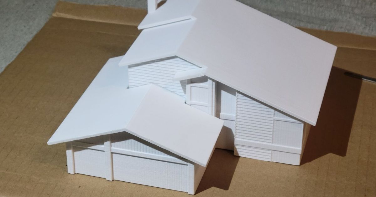 HO (187) scale suburban home by James Connolly Download free STL