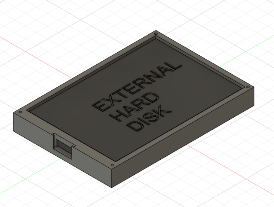 External Hard Drive case / cover by heemanth Download free STL model